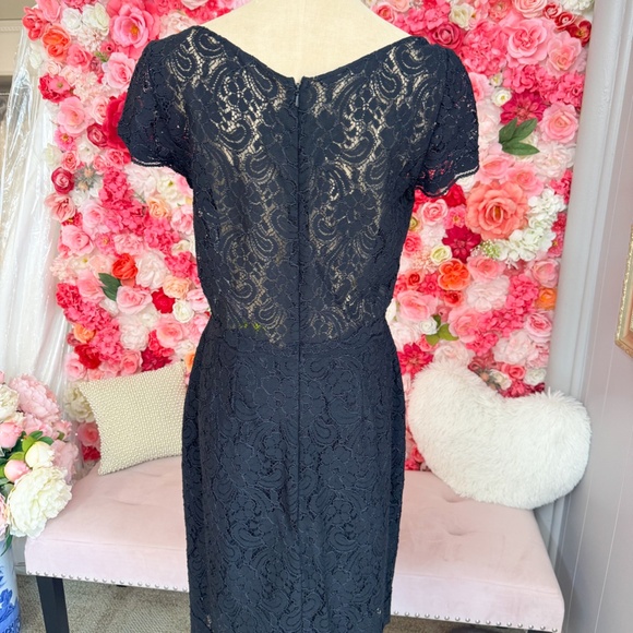 Encore by Watters | Black Mini Lace Dress - Picture 3 of 4